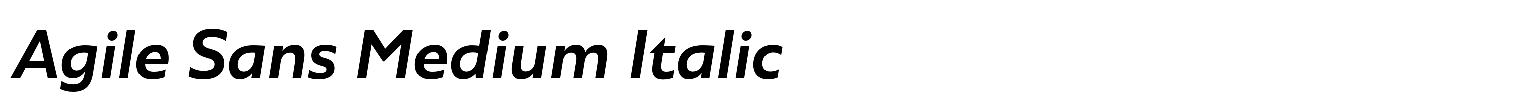 Agile Sans Medium Italic